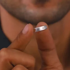 Silver Simple Serenity Men's Ring