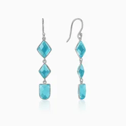 Silver Sky Drop Dangler Earrings