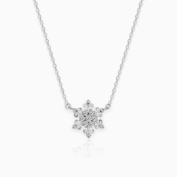 Silver Snowflake Necklace