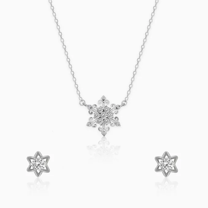 Silver Snowflake Set