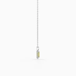 Silver Soleil Frame Pendant with Link Chain