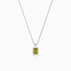 Silver Soleil Frame Pendant with Link Chain