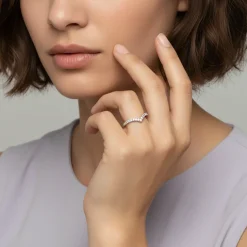 Silver Solid Shine Vanki Ring