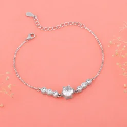 Silver Solitaire Grace Bracelet