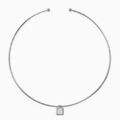 Silver Solitaire Hasli Necklace