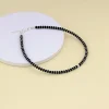 Silver Soul Spirit Black Bead Anklet