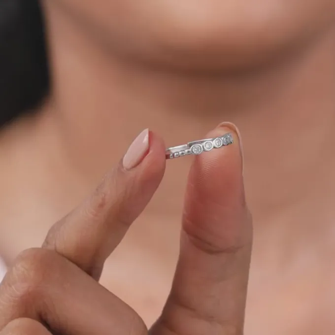 Silver Sparkle Eternity Ring