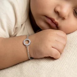 Silver Sparkle Halo Kids Bracelet (0 - 2 Years)
