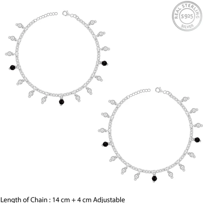 Silver Sparkling Dua Kids Anklet