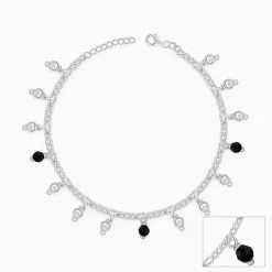 Silver Sparkling Dua Kids Anklet
