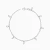 Silver Sparkling Kids Anklet