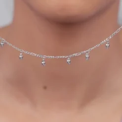 Silver Sparkling Kids Anklet