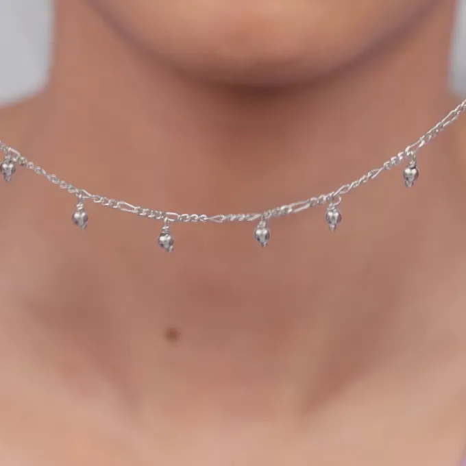 Silver Sparkling Kids Anklet