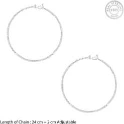 Silver Sparkling Light Anklet