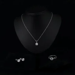 Silver Sparkling Zircon Trio