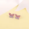 Silver Sparkly Butterfly Kids Earrings (4-12 yrs)
