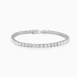 Silver Sparkly Elegant Tennis Bracelet