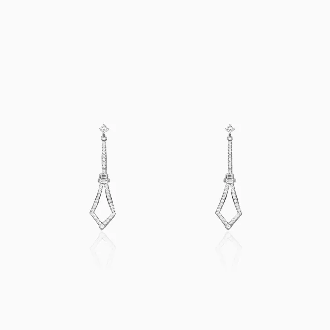 Silver Spear Dangler Earrings
