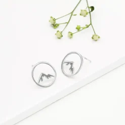 Silver Sphere Mountain Studs