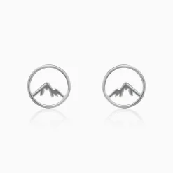 Silver Sphere Mountain Studs