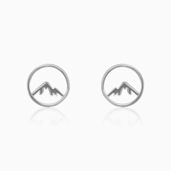 Silver Sphere Mountain Studs
