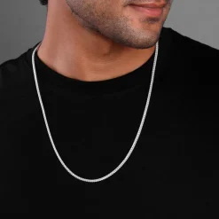 Silver Spiga Wheat Chain for Him