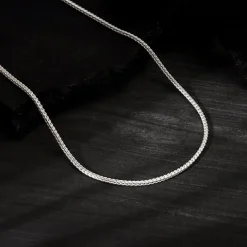 Silver Spiga Wheat Chain for Him