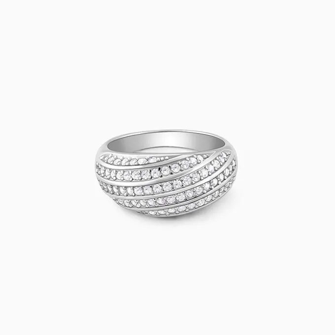 Silver Spired Dome Ring
