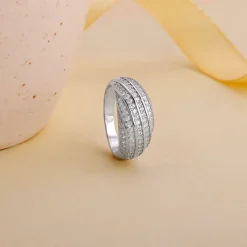 Silver Spired Dome Ring