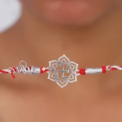 Silver Spiritual Swastik Rakhi