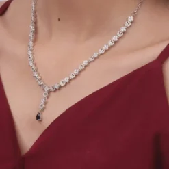 Silver Square Opulence Necklace