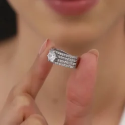 Silver Stacked Shine Ring