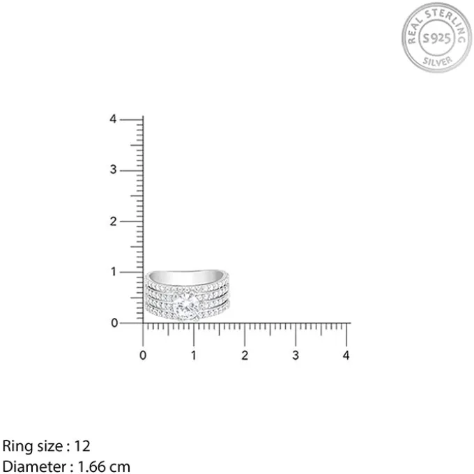 Silver Stacked Shine Ring