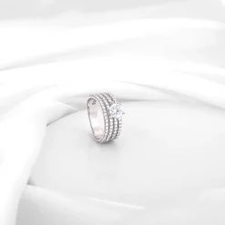 Silver Stacked Shine Ring