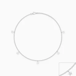 Silver Star Charmed Anklet