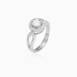 Silver Stark Flower Ring