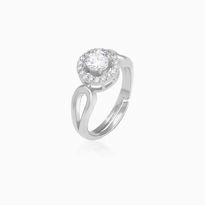 Silver Stark Flower Ring