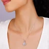 Silver Starlight Sparkle Pendant With Box Chain