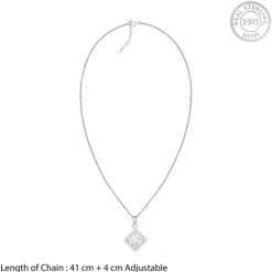 Silver Starlight Sparkle Pendant With Box Chain