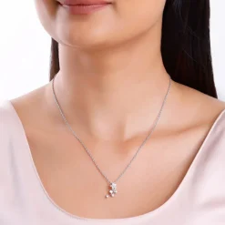 Silver Starlite Pendant With Link Chain