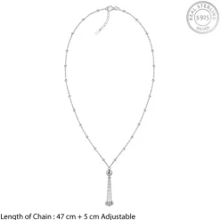 Silver Stay With Me Necklace