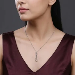 Silver Stay With Me Necklace