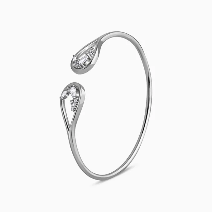 Silver Stayin' Alive Cuff Bracelet