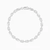 Silver Steel Stride Bracelet For Him