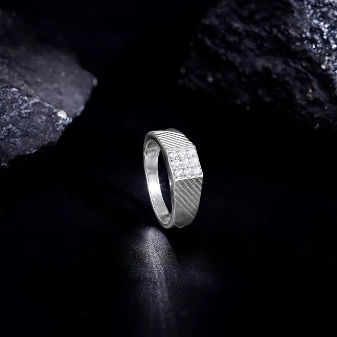 Silver Steezy Ring For Him