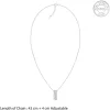 Silver Stellar Bar Pendant With Link Chain