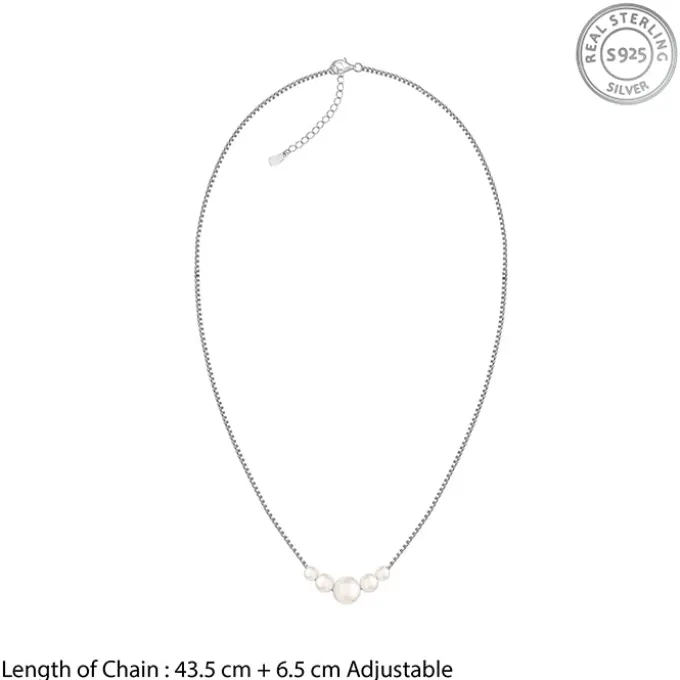 Silver Still Pearl Necklace