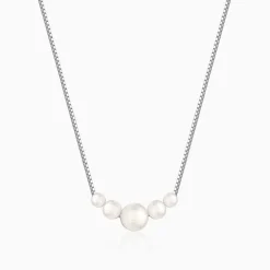 Silver Still Pearl Necklace