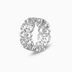 Silver Strong Heart Ring