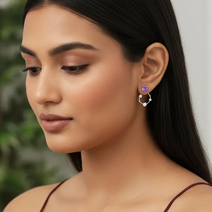 Silver Stuck on You Earrings